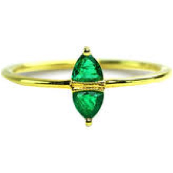 Ila Collection Nessa Ring With Emeralds